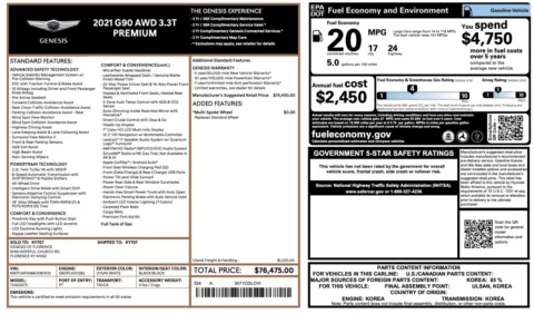 More photos of 2021 Genesis G90 3.3T Premium at Auto Boutique Ohio, OH