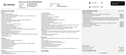 More photos of 2012 Lexus ES 350 at Auto Boutique Ohio, OH