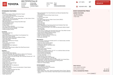 Photos of 2024 Toyota Prius LE for sale in Columbus, OH at Auto Boutique Ohio