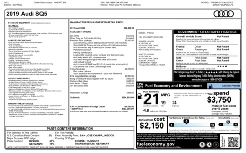 More photos of 2019 Audi SQ5 Premium Plus at Auto Boutique Ohio, OH