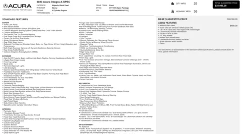 Photos of 2023 Acura Integra w/A-Spec Package for sale in Columbus, OH at Auto Boutique Ohio