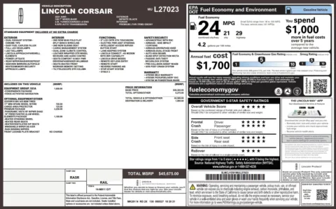 Photos of 2021 Lincoln Corsair Standard for sale in Columbus, OH at Auto Boutique Ohio