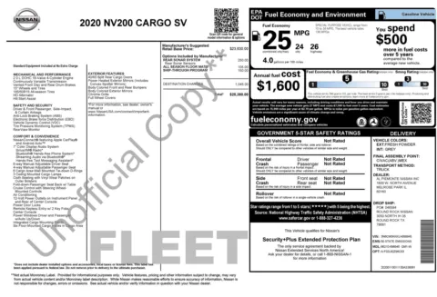 Photos of 2020 Nissan NV200 Compact Cargo SV for sale in Columbus, OH at Auto Boutique Ohio
