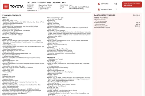 Photos of 2017 Toyota Tundra 1794 Edition for sale in Columbus, OH at Auto Boutique Ohio