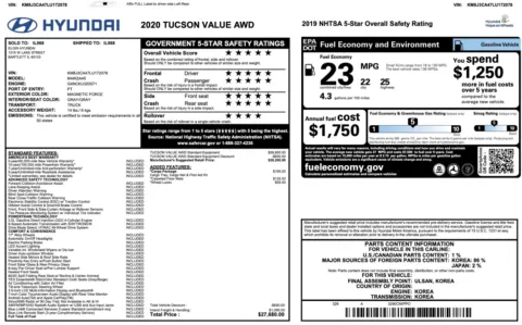 Photos of 2020 Hyundai Tucson Value for sale in Columbus, OH at Auto Boutique Ohio
