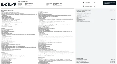 Photos of 2025 Kia K4 LXS for sale in Columbus, OH at Auto Boutique Ohio