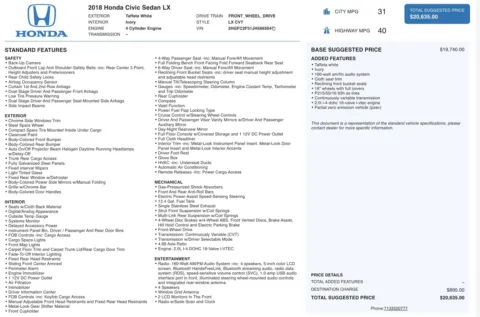 More photos of 2018 Honda Civic Sedan LX at Auto Boutique Ohio, OH