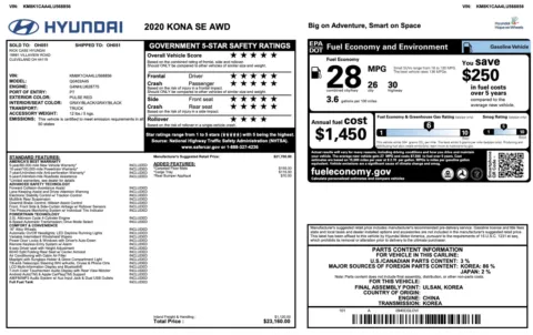 More photos of 2020 Hyundai Kona SE at Auto Boutique Ohio, OH