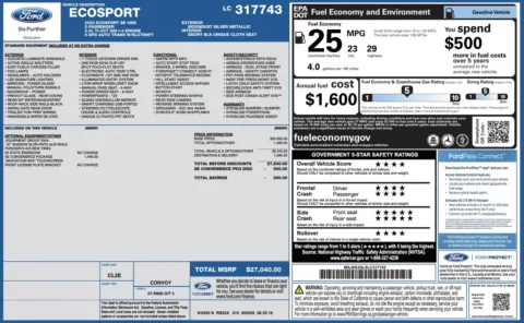 More photos of 2020 Ford EcoSport SE at Auto Boutique Ohio, OH