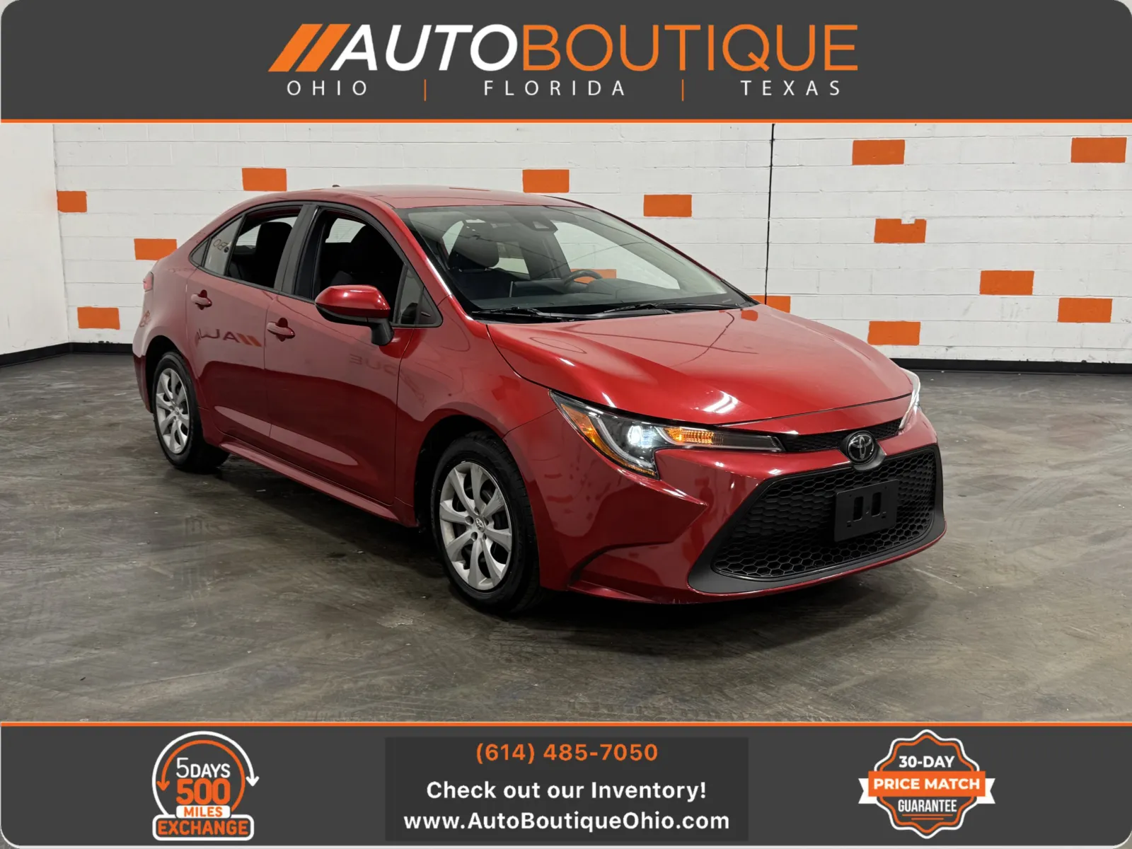 Red 2021 Toyota Corolla LE for sale in Columbus, OH