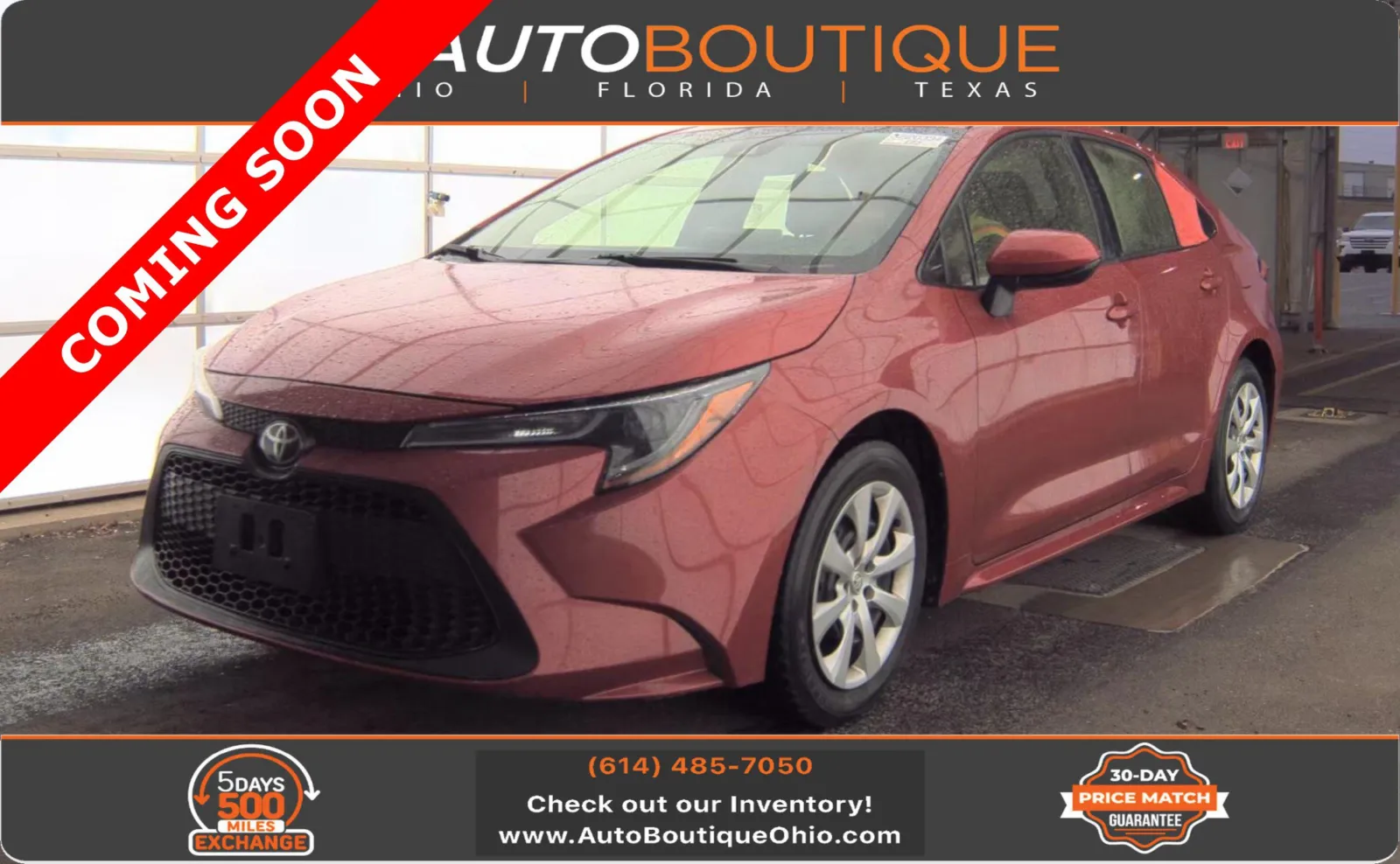 Red 2021 Toyota Corolla LE for sale in Columbus, OH