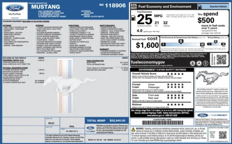 Photos of 2021 Ford Mustang EcoBoost for sale in Columbus, OH at Auto Boutique Ohio