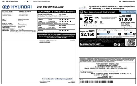 Photos of 2024 Hyundai Tucson SEL for sale in Columbus, OH at Auto Boutique Ohio