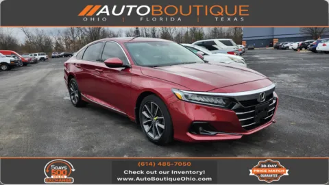 Red 2021 Honda Accord Sedan EX-L for sale in Columbus, OH