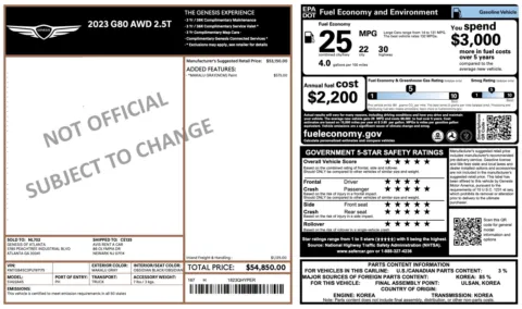 Photos of 2023 Genesis G80 2.5T for sale in Columbus, OH at Auto Boutique Ohio