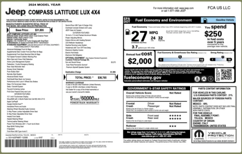 Photos of 2024 Jeep Compass Latitude Lux for sale in Columbus, OH at Auto Boutique Ohio