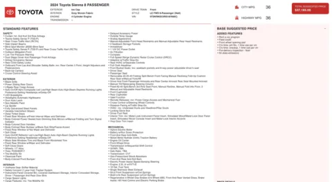 Photos of 2024 Toyota Sienna LE for sale in Columbus, OH at Auto Boutique Ohio