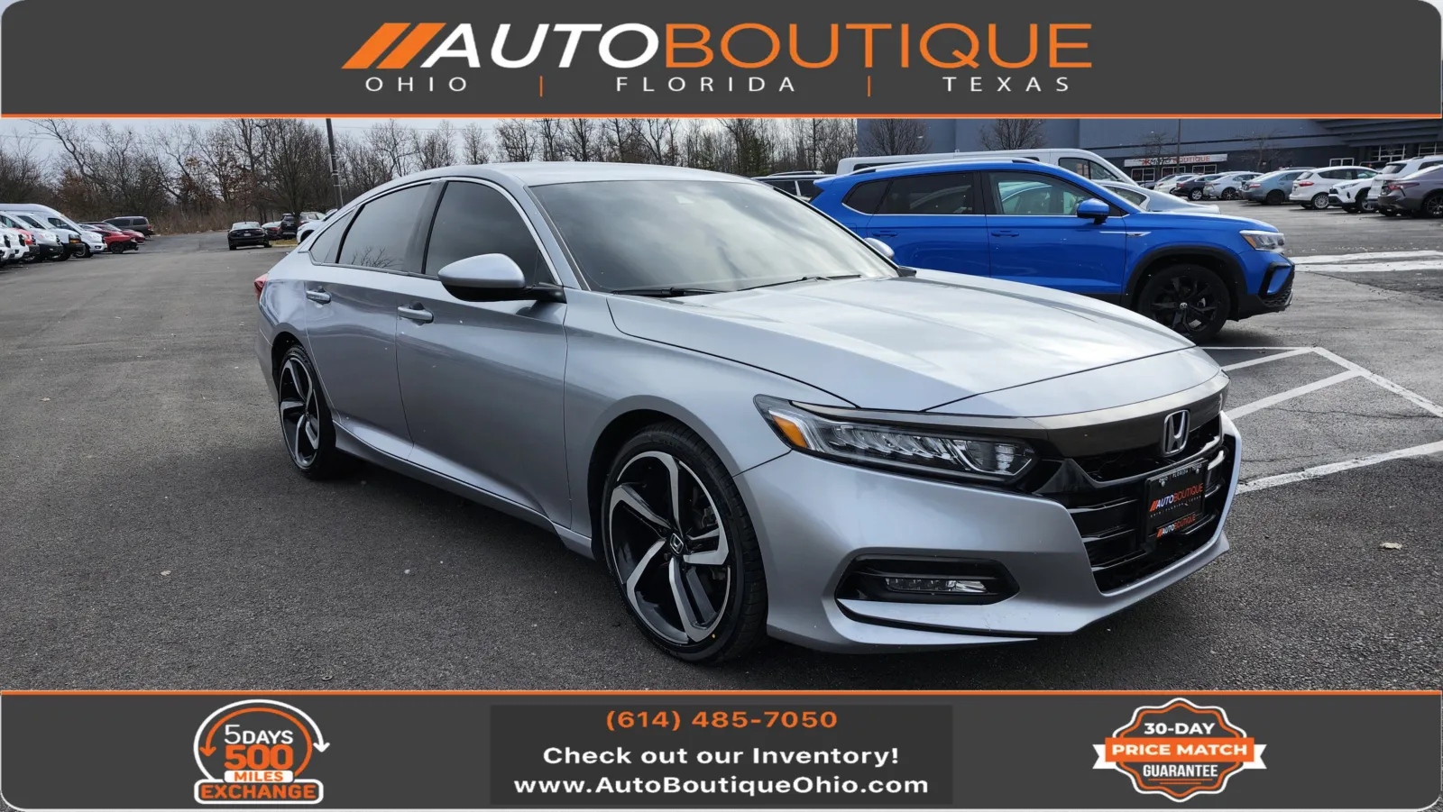 Silver 2019 Honda Accord Sedan Sport 1.5T for sale in Columbus, OH