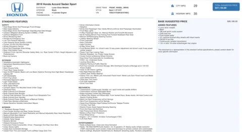 Photos of 2019 Honda Accord Sedan Sport 1.5T for sale in Columbus, OH at Auto Boutique Ohio