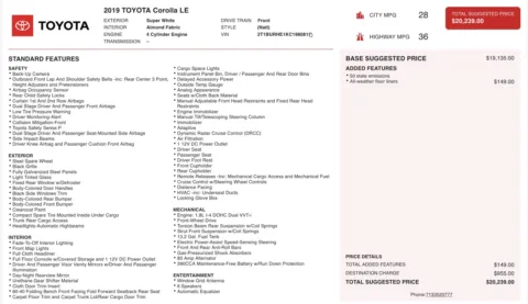 More photos of 2019 Toyota Corolla LE at Auto Boutique Ohio, OH