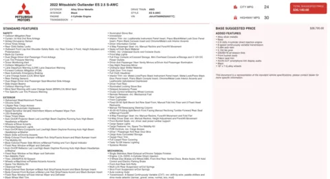 Photos of 2022 Mitsubishi Outlander ES for sale in Columbus, OH at Auto Boutique Ohio