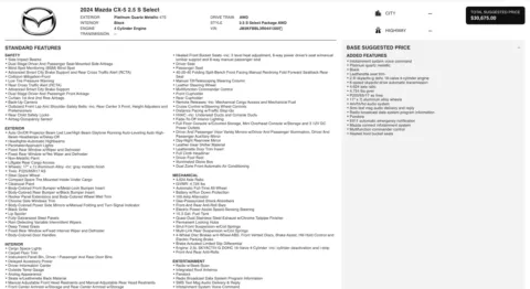 Photos of 2024 Mazda CX-5 2.5 S Select Package for sale in Columbus, OH at Auto Boutique Ohio