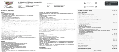 Photos of 2016 Cadillac ATS Coupe Standard RWD for sale in Columbus, OH at Auto Boutique Ohio