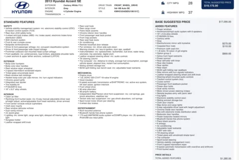 More photos of 2013 Hyundai Accent SE at Auto Boutique Ohio, OH