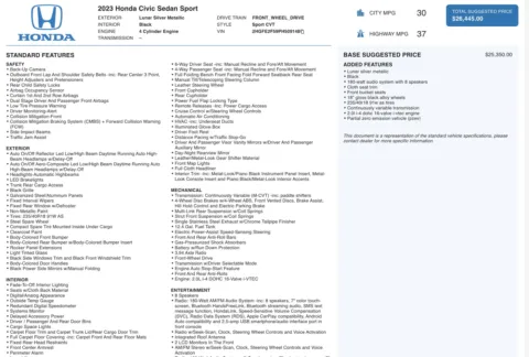 More photos of 2023 Honda Civic Sedan Sport at Auto Boutique Ohio, OH