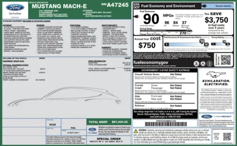 Photos of 2021 Ford Mustang Mach-E Premium for sale in Columbus, OH at Auto Boutique Ohio