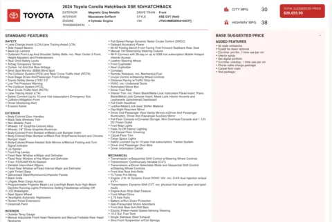 Photos of 2024 Toyota Corolla Hatchback XSE for sale in Columbus, OH at Auto Boutique Ohio