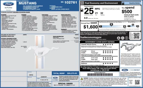 Photos of 2021 Ford Mustang EcoBoost Premium for sale in Columbus, OH at Auto Boutique Ohio