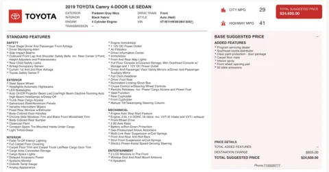 More photos of 2019 Toyota Camry LE at Auto Boutique Ohio, OH