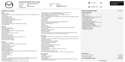 Photos of 2018 Mazda Mazda3 4-Door Sport for sale in Columbus, OH at Auto Boutique Ohio