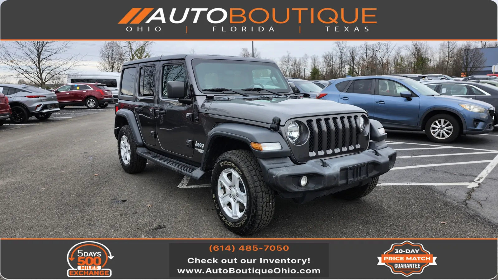 Gray 2019 Jeep Wrangler Unlimited Sport S for sale in Columbus, OH