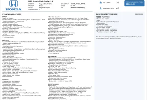 More photos of 2023 Honda Civic Sedan LX at Auto Boutique Ohio, OH