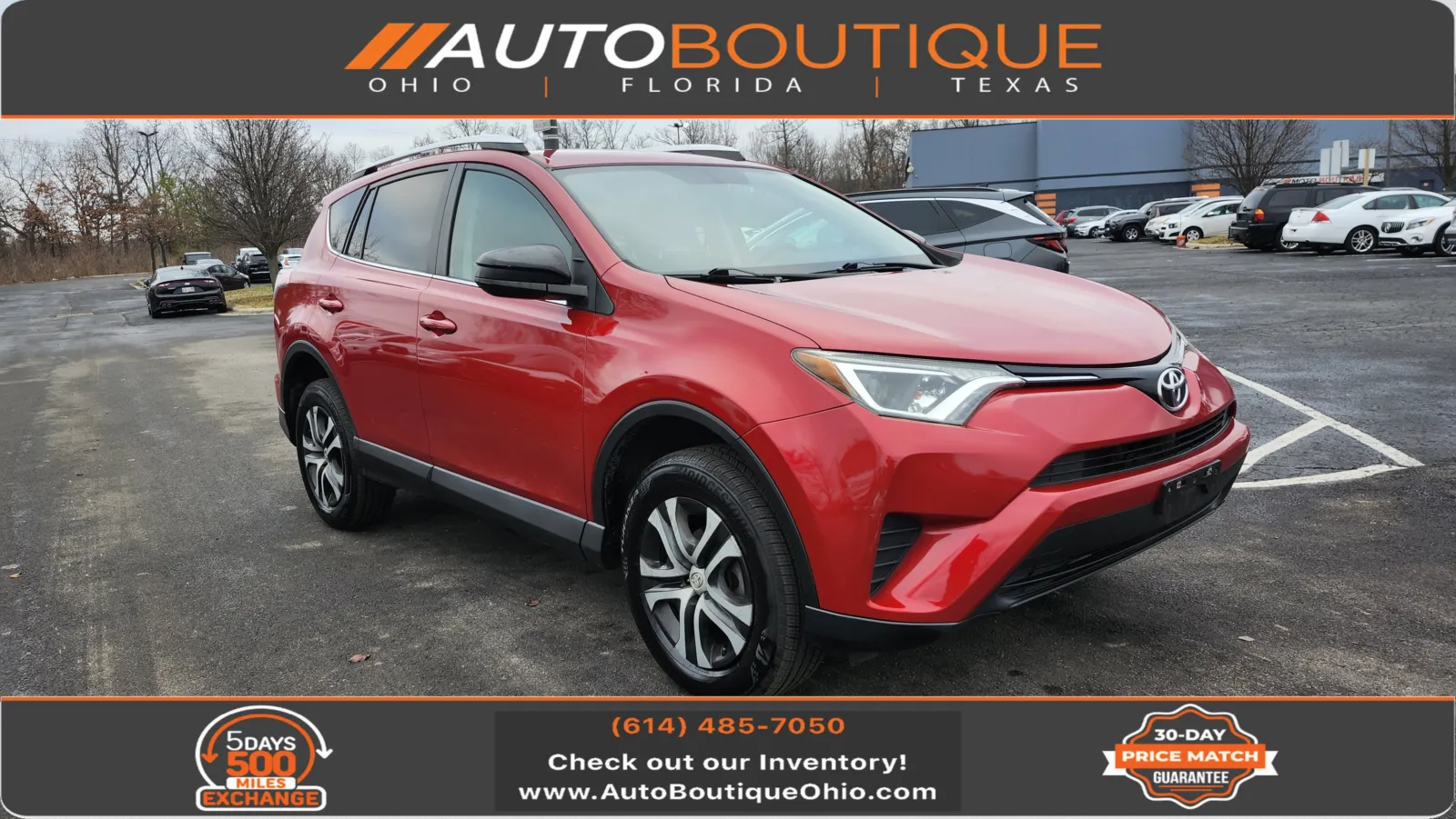 Red 2016 Toyota RAV4 LE for sale in Columbus, OH
