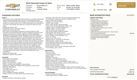 More photos of 2018 Chevrolet Cruze LS at Auto Boutique Ohio, OH