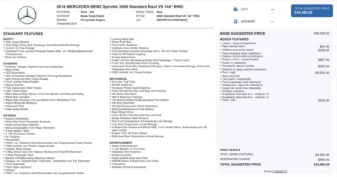 More photos of 2018 Mercedes-Benz Sprinter Cargo Van 2500 at Auto Boutique Ohio, OH