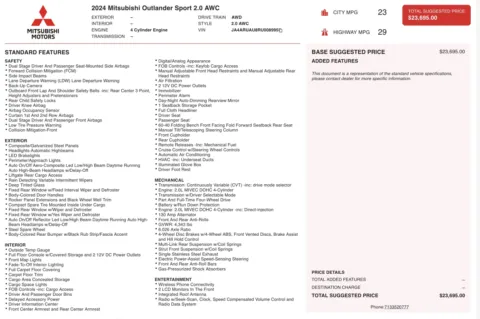 Photos of 2024 Mitsubishi Outlander Sport S for sale in Columbus, OH at Auto Boutique Ohio