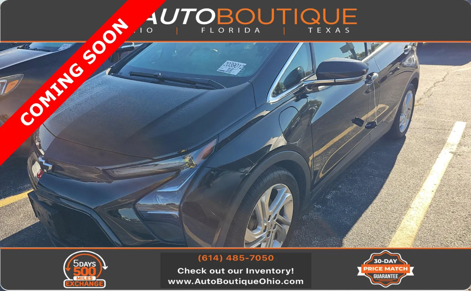 Black 2022 Chevrolet Bolt EV 1LT for sale in Columbus, OH