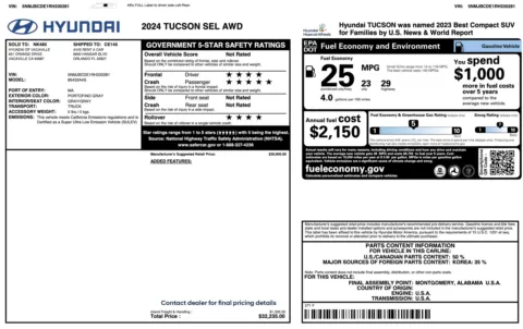 Photos of 2024 Hyundai Tucson SEL for sale in Columbus, OH at Auto Boutique Ohio