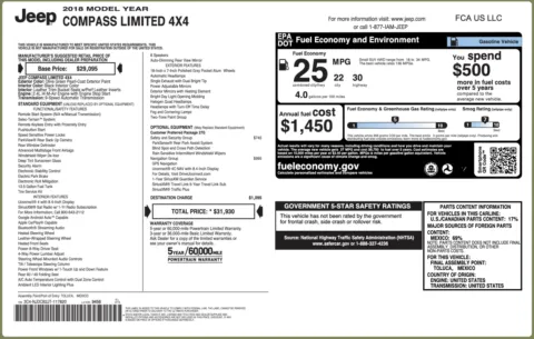 Photos of 2018 Jeep Compass Limited for sale in Columbus, OH at Auto Boutique Ohio