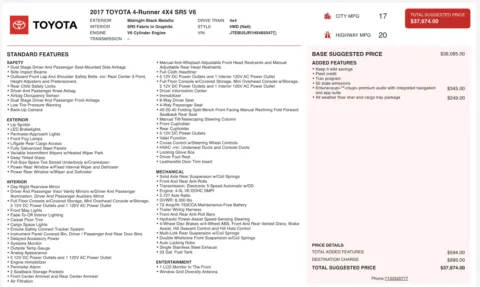 Photos of 2017 Toyota 4Runner SR5 for sale in Columbus, OH at Auto Boutique Ohio