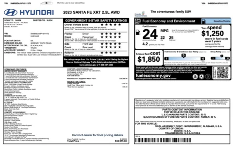 Photos of 2023 Hyundai Santa Fe XRT for sale in Columbus, OH at Auto Boutique Ohio