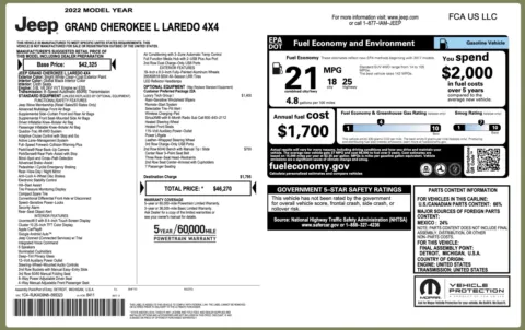 Photos of 2022 Jeep Grand Cherokee L Laredo for sale in Columbus, OH at Auto Boutique Ohio