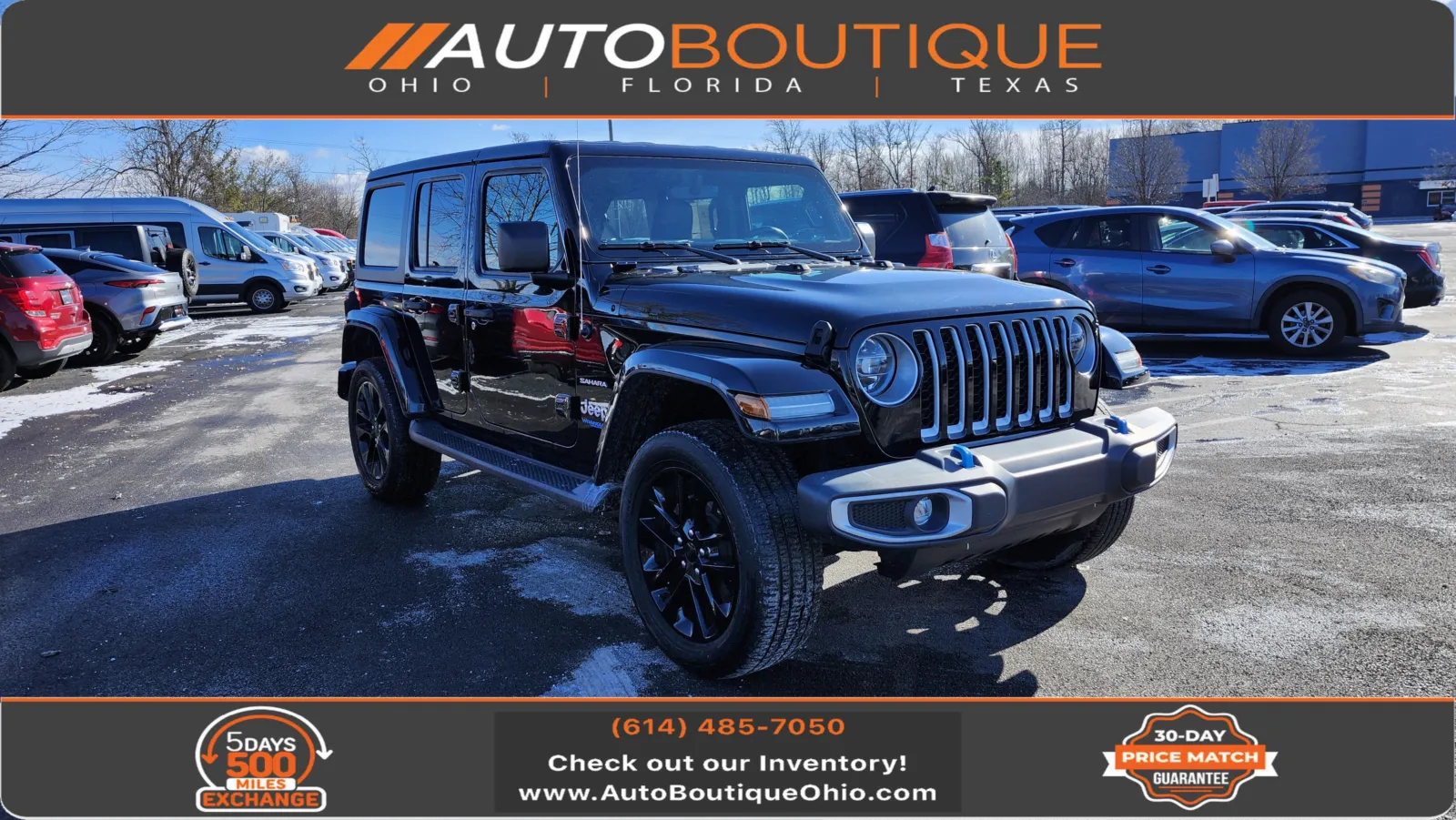 Black 2022 Jeep Wrangler 4xe Unlimited Sahara for sale in Columbus, OH
