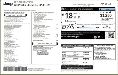 Photos of 2017 Jeep Wrangler Unlimited Sport for sale in Columbus, OH at Auto Boutique Ohio