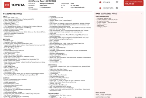 Photos of 2024 Toyota Camry LE for sale in Columbus, OH at Auto Boutique Ohio