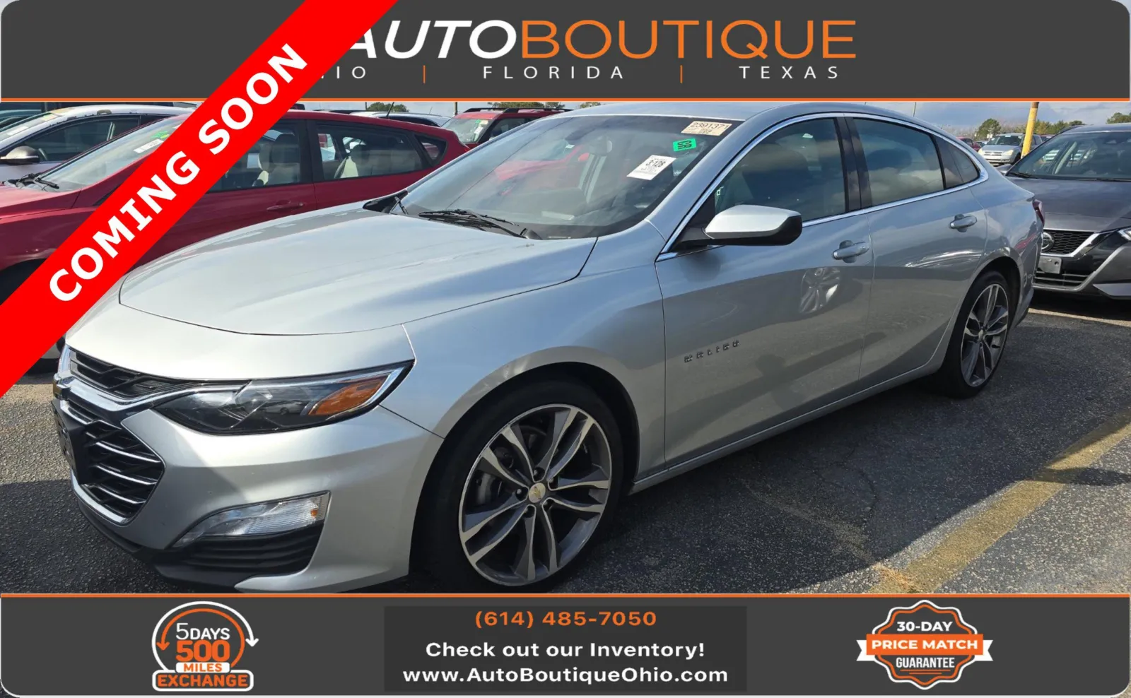 Silver 2022 Chevrolet Malibu LT for sale in Columbus, OH